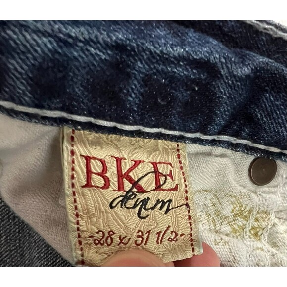 Buckle BKE Sabrina Boot Leg Jeans Size 28 (actual 32 x 29) Lowrise Distressed - Picture 12 of 13